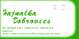 hajnalka dobrovics business card